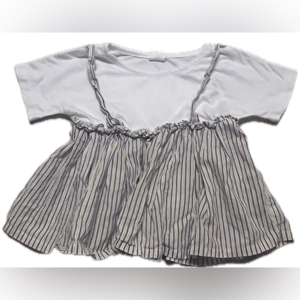 Striped Peplum Blouse